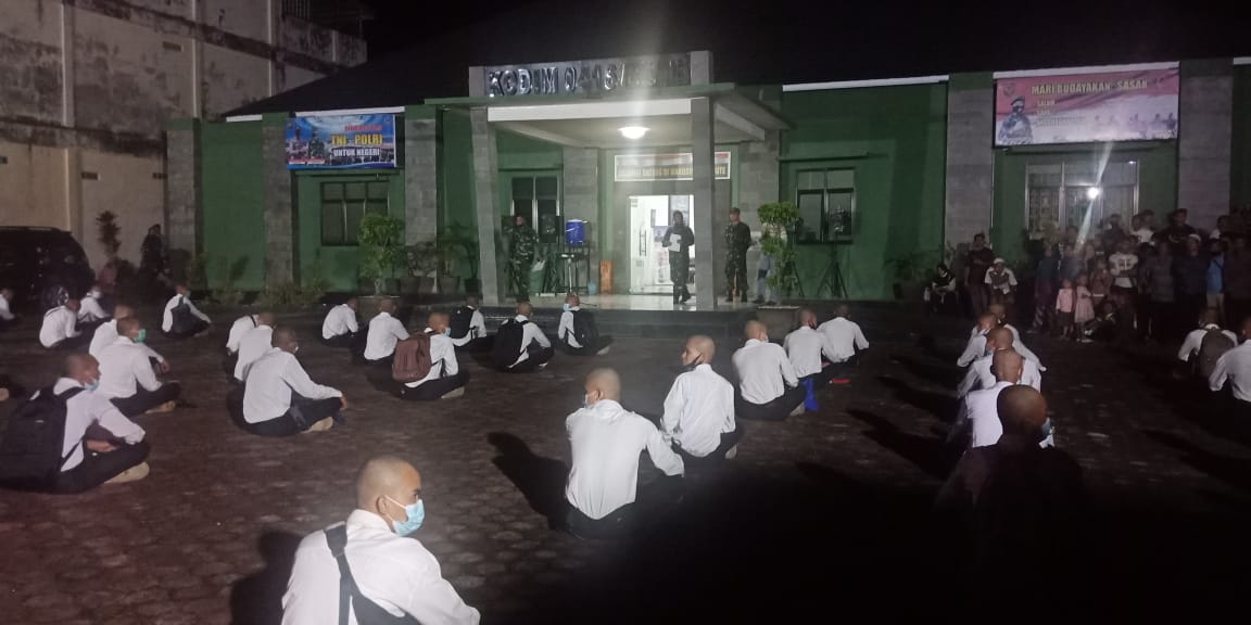 100 Calon Siswa Tamtama dari Kodim 0416/Bute Ikuti Pendidikan di Rindam 1 Padang Panjang