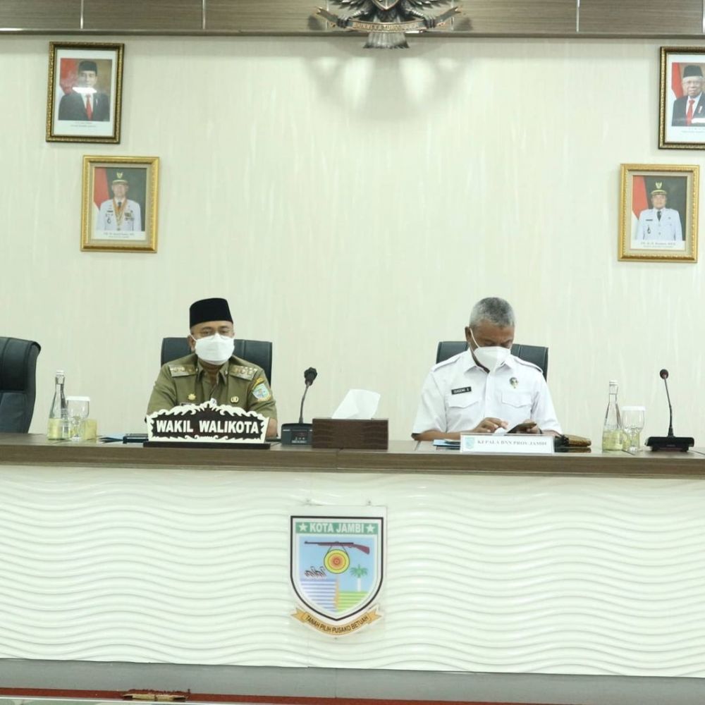 Wawako Maulana Pimpin Rakor P4GN dengan BNN Kota Jambi