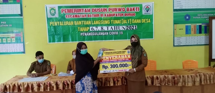 Sukses Laksanakan Penyaluran BLT-DD Ini Himbau Datin Dusun Purwo Bhakti Kepada Warga