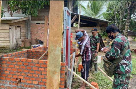 Satgas TMMD Kodim Bute,Mulai Bangun MCK dan Rumah Guru Honor