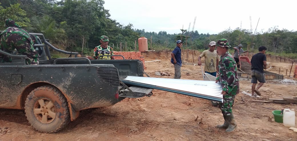 Satgas TMMD 112, Kebut Pembangunan Rumah Guru Honor