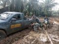 Begini Perjuangan Satgas,Menuju Lokasi TMMD ke-112 Kodim 0416 Bute