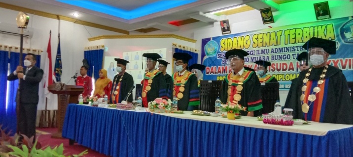 Terapkan Protokol Kesehatan Secara Ketat,Prosesi Wisuda STIA Setih Setio Bungo Berlansung Sukses