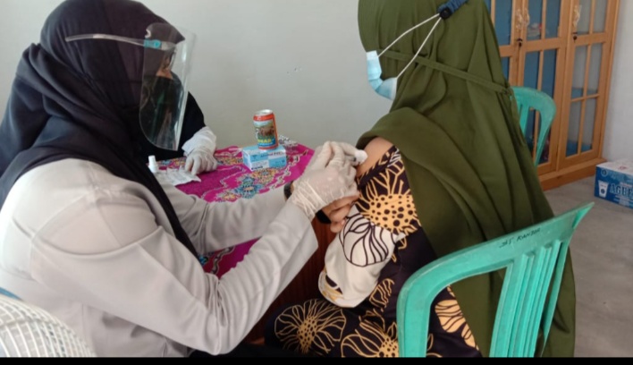 Cegah Penularan Covid-19 Terhadap Ibu Hamil,Puskesmas Kecamatan Bathin II Babeko Gencarkan Vaksinasi