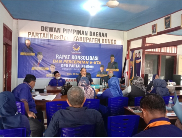 Gelar Konsolidasi Serta Silahturahmi Bersama Kader Partai Nasdem Bungo Matangkan Persiapan di Tahun 2024 Jumiwan Aguza:Siap Menjadi Partai Pemenang