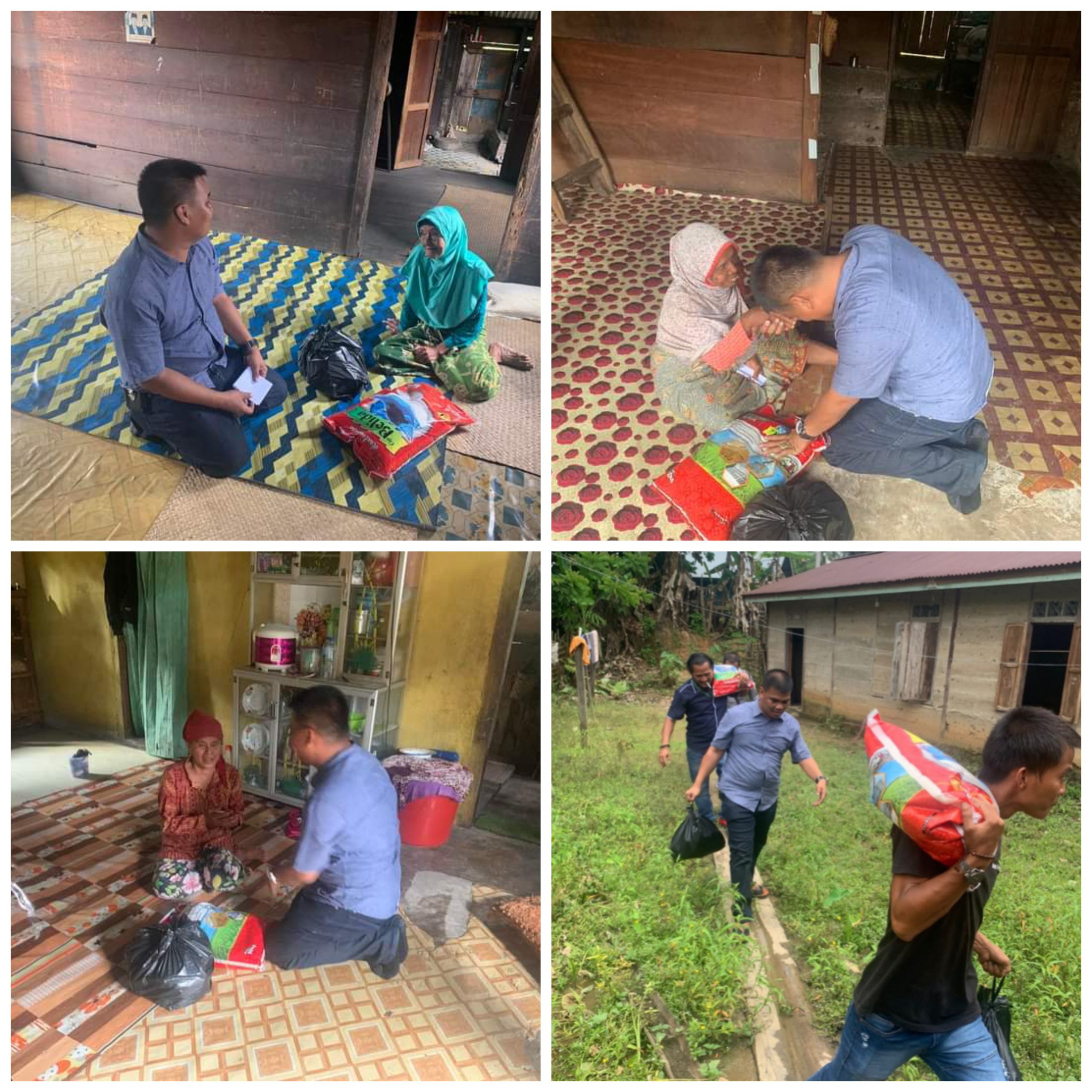 Dibuat Haru Berigpol Maidani Kembali Salurkan Paket Sembako Kepada Warga Apung Mudik