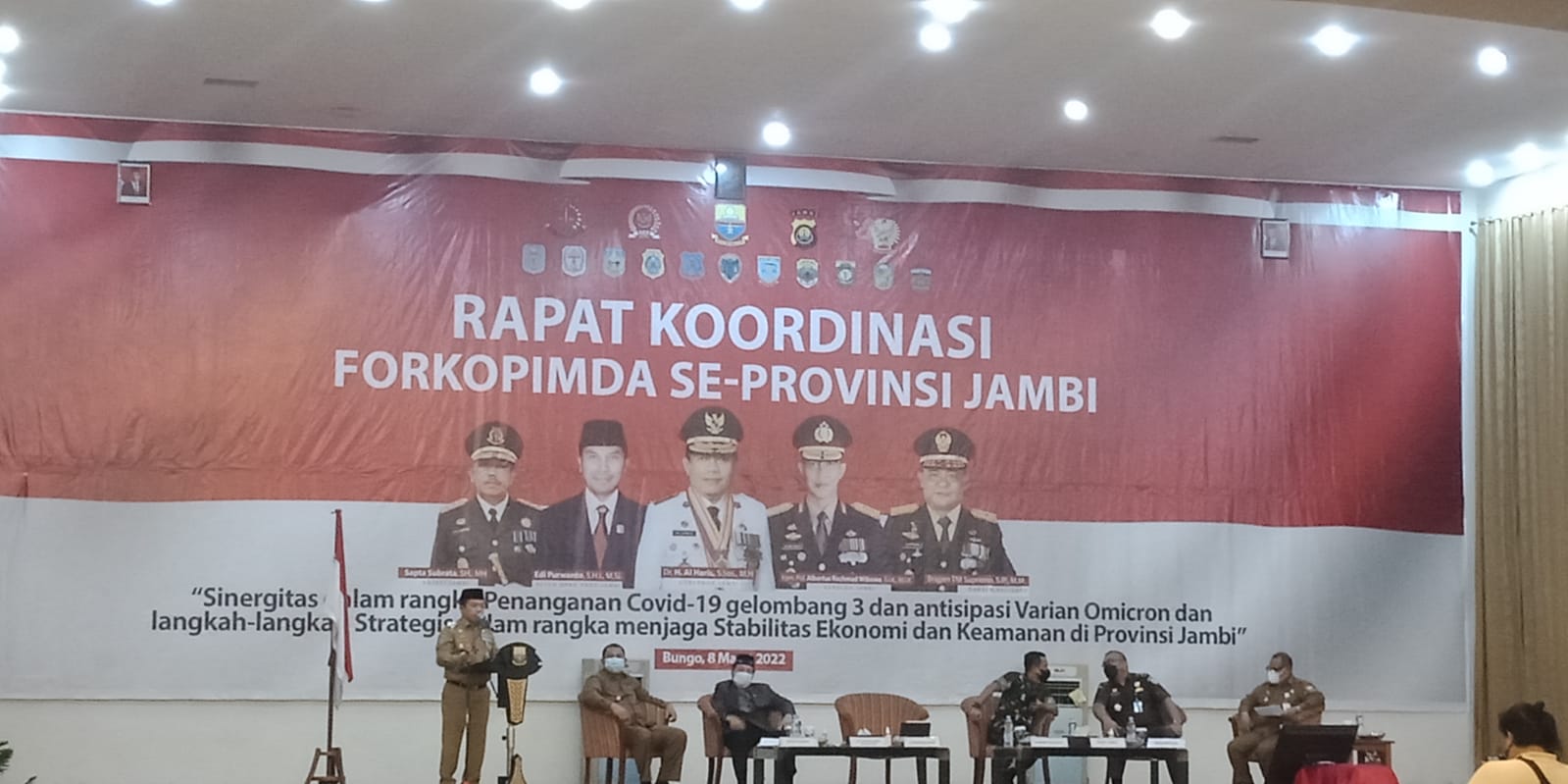 Bupati Bungo Sambut Kedatangan Gubenur Jambi Dalam Rangka Rakor Forkopimda Se-Provinsi Jambi