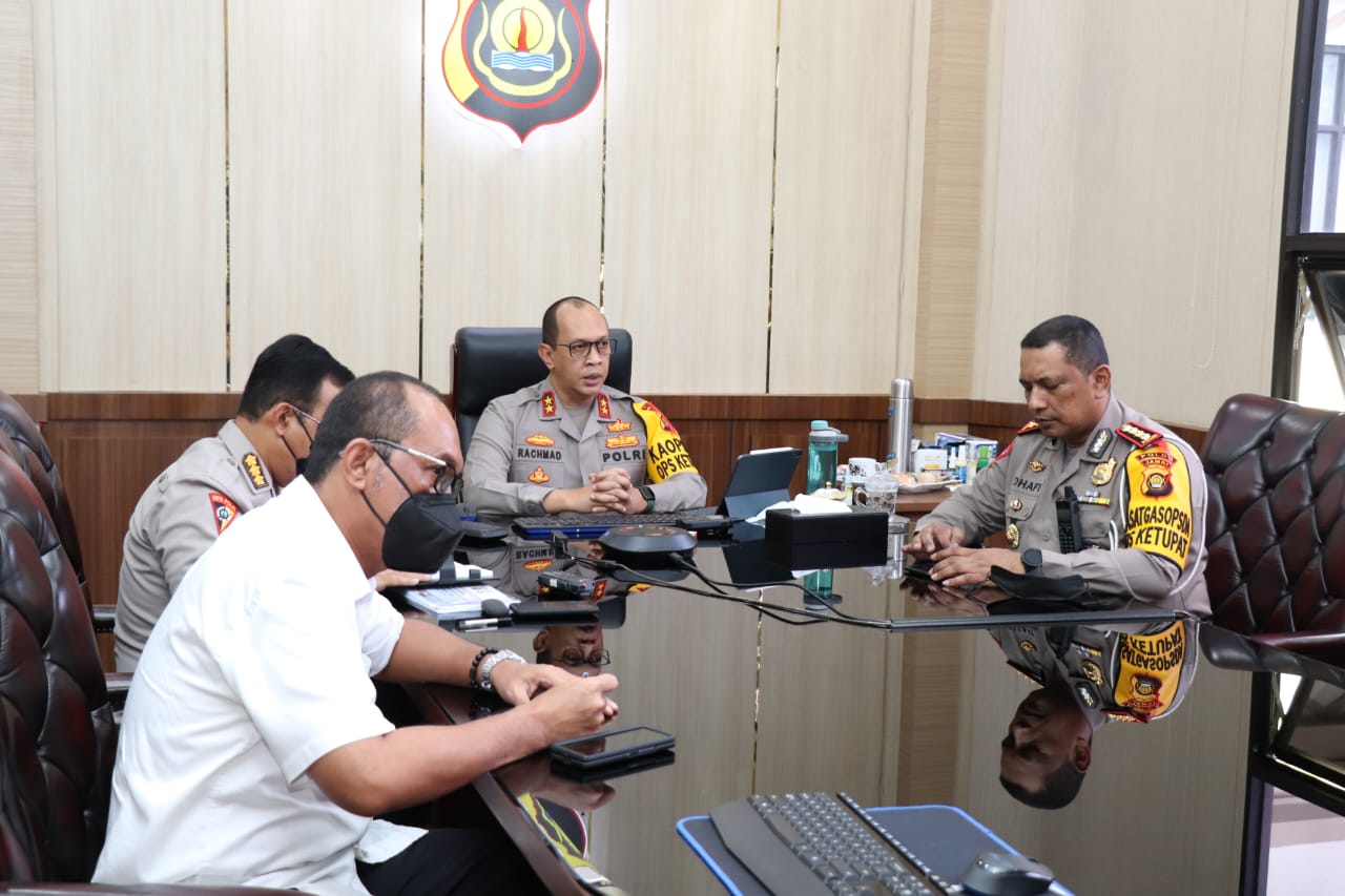 Bahas Kesiapan Operasi Ketupat  2022 Kapolda Jambi Rapat Virtual Dengan Polres Beserta Jajaran