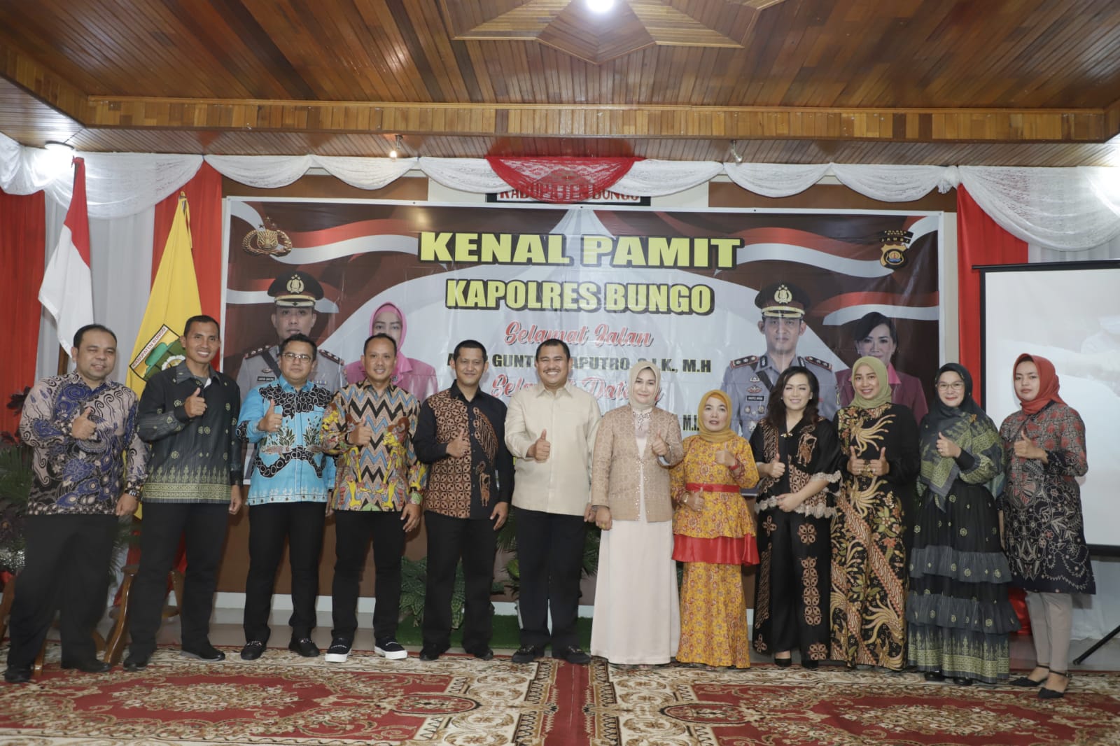 Kenal Pamit Kapolres Bungo,Bupati Mashuri Apresiasi Kinerja AKBP Guntur Saputro