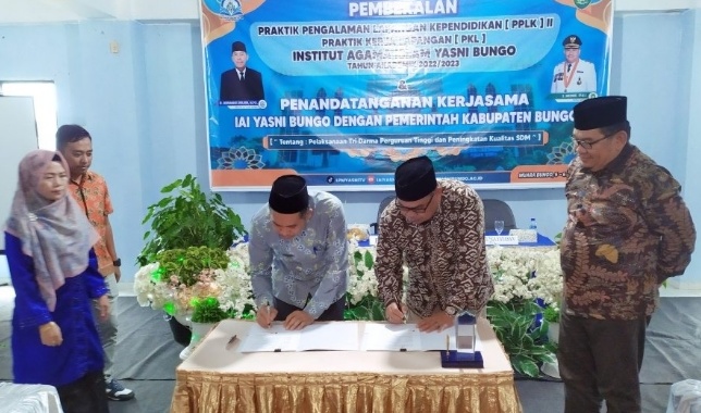 Guna Untuk Peningkatan Kualitas SDM, IAI Yasni Bungo dan Pemkab Bungo Tandatangan Mou Kerjasama