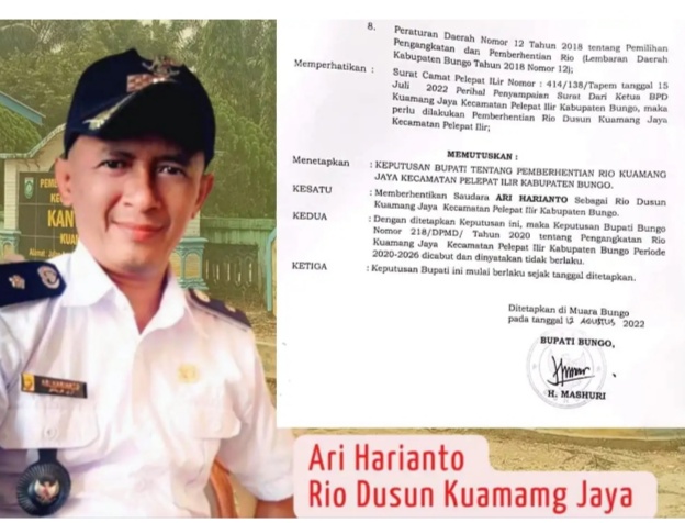 Diduga Mesum Dengan Bawahannya, Ari Harianto Diberhentikan dari Jabatan Rio