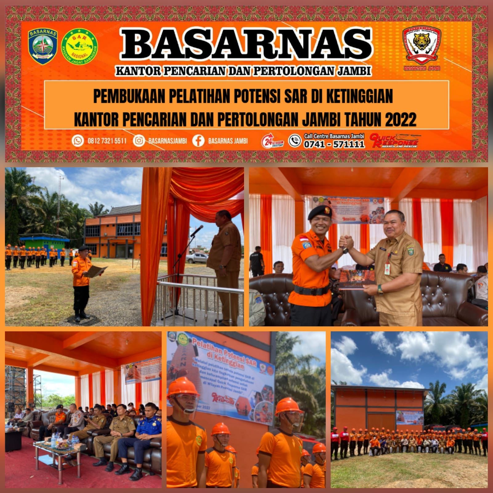 Basarnas Jambi Gelar Pelatihan Teknik Pertolongan Diketinggian Untuk Potensi SAR