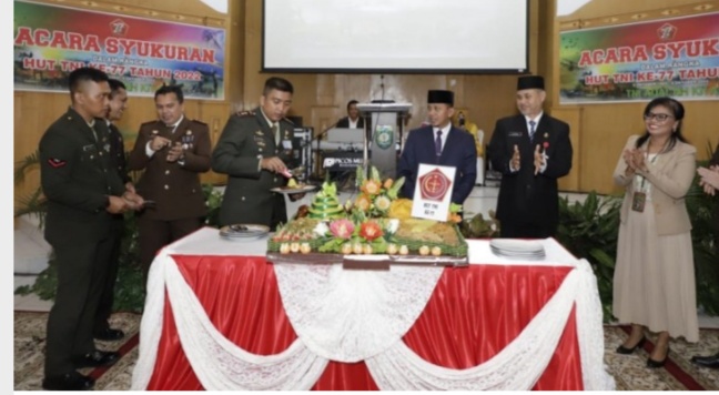 Wakil Bupati Bungo Hadiri Syukuran HUT TNI Ke-77 Tahun 2022