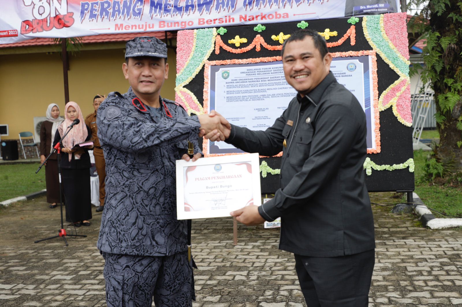 Bupati Bungo H.Mashuri Bersama BNNP Jambi Gelar Deklarasi Perang Lawan Narkoba