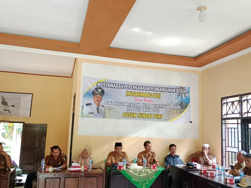 MusrenbangDus Dusun Sungai Puri Berlangsung Sukses,Ini Harapan Rio Abdullah