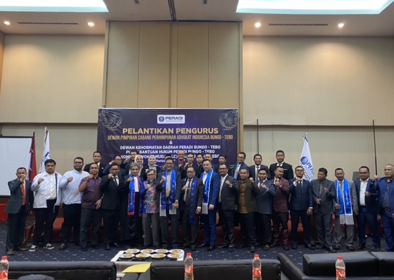 Pelantikan Pengurus DPC PERADI Bungo-Tebo Berlangsung Sukses,Ini Harapan Ketua Usai Dilantik