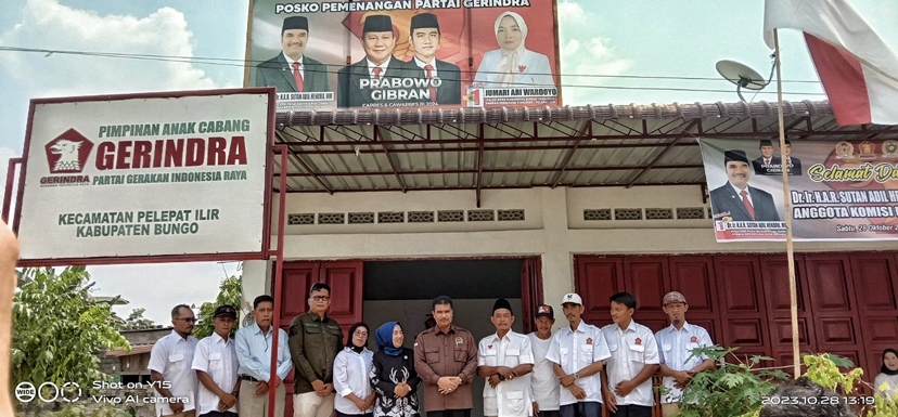 Usai Reses,Ketua DPRD Bungo Bersama Ketua DPD Partai Gerindra Lakukan Peninjauan Gedung Baru PAC Kuamang Kuning