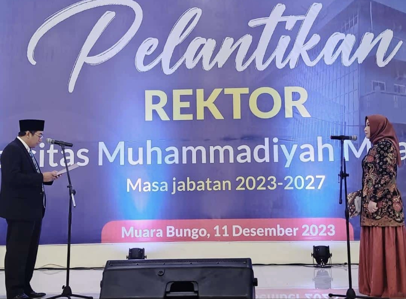 Resmi Dilantik Menjadi Rektor Universitas Muhammadiyah Muara Bungo Renda Lestari Harapkan Memberikan Terobosan Terbaru Dalam Dunia Pendidikan