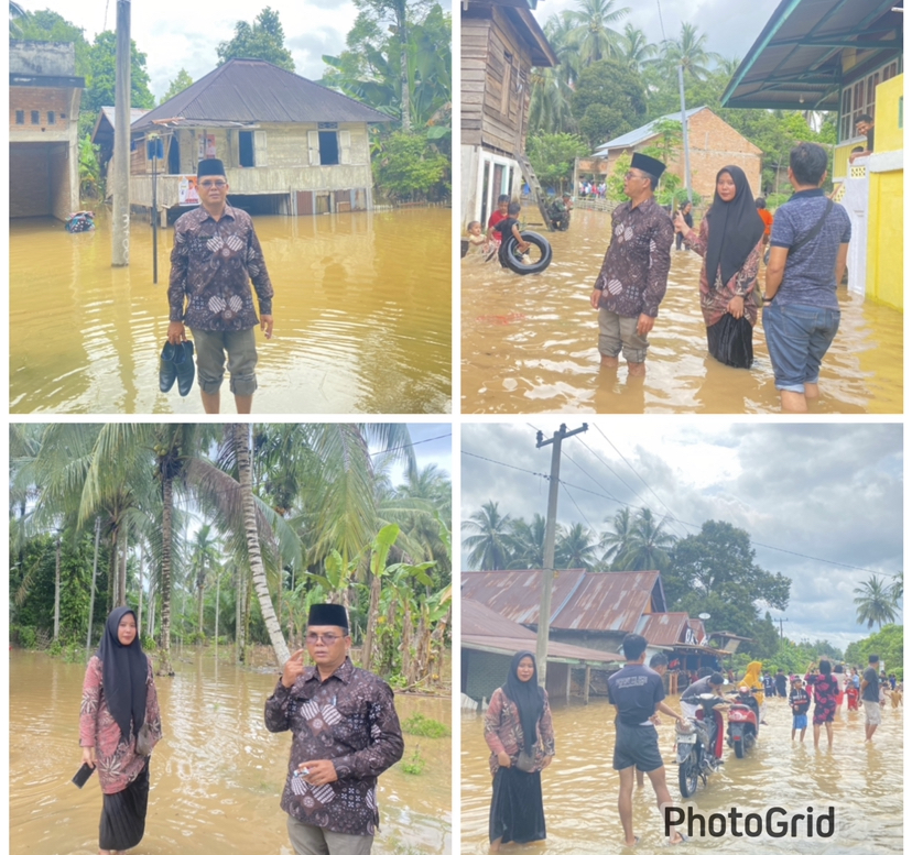 Tinjau Lokasi Banjir di Dusun Tanah Tumbuh,Rio M.Saleh Himbau Warganya Tetap Waspada dan Berhati-hati Dalam Kondisi Banjir
