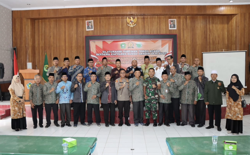 Jalin dan Perkuat Tali Silahturahmi Kapolres dan Dandim Bute Kunjungi FKUB Kabupaten Bungo