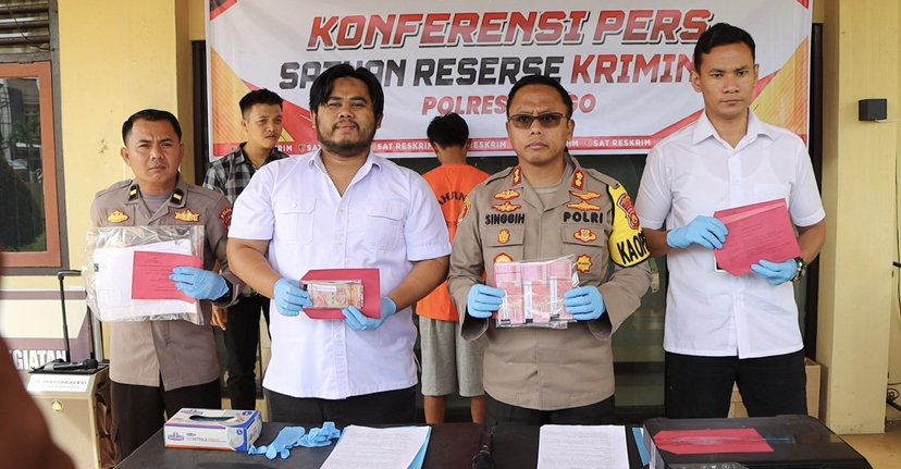 Dua Orang Pemuda Pelaku  Pengedar Uang Palsu Berhasil Dibekuk Polres Bungo