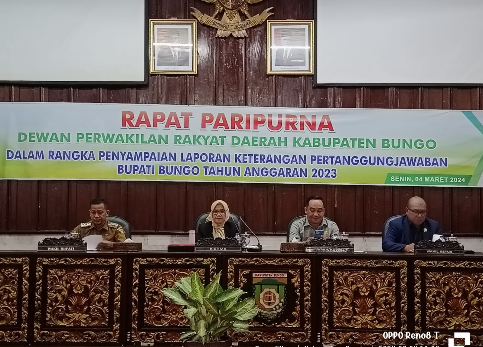 Ketua DPRD Bungo Pimpin Langsung Rapat Paripurna Terkait Penyampaian LKPJ Bupati Tahun 2023