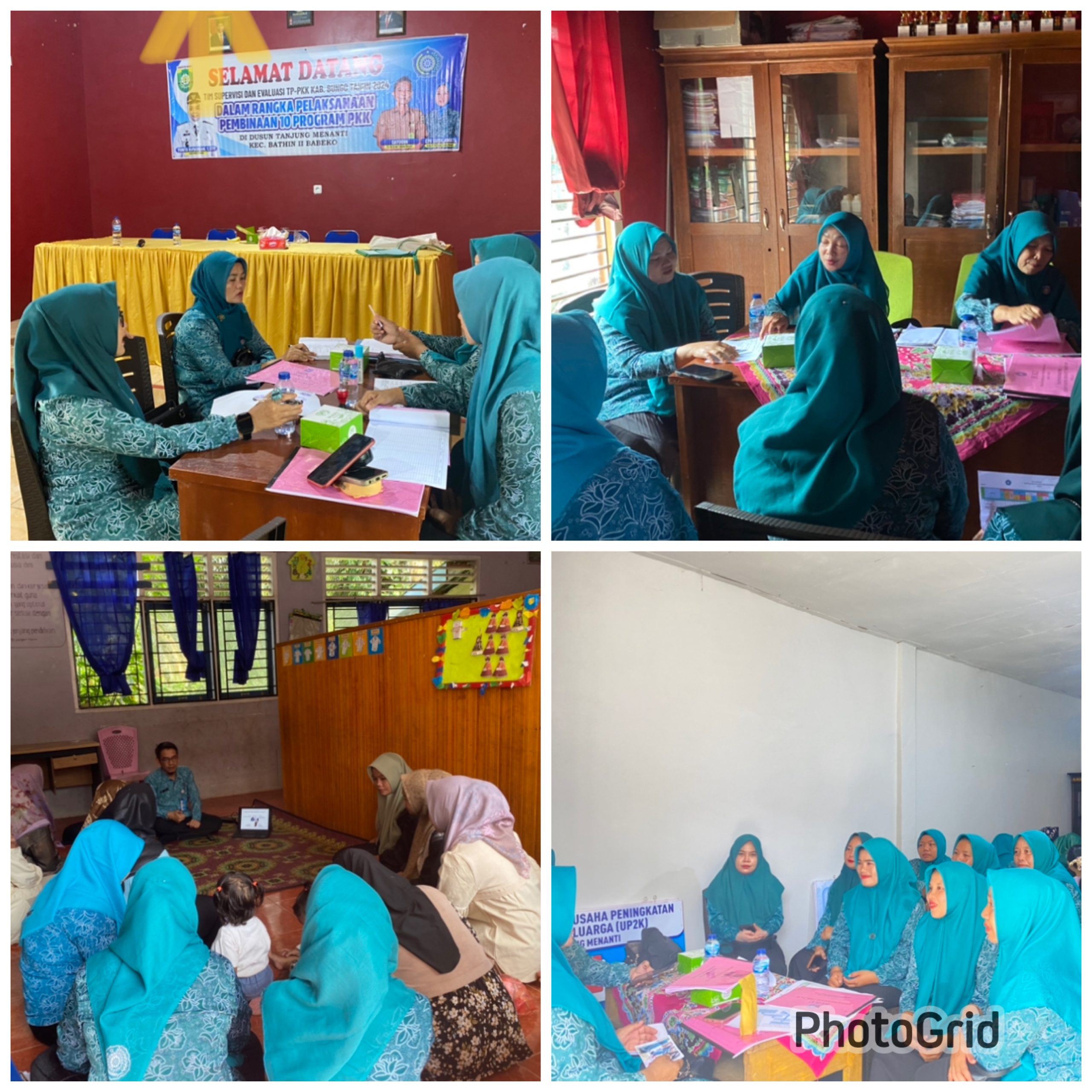 Upaya Mensinergikan Gerakan PKK Dengan Pembangunan Dusun, TP-PKK Dusun Tanjung Menanti Terima Kunjungan Tim Supervisi dan Evaluasi TP-PKK Kabupaten Bungo Tahun 2024