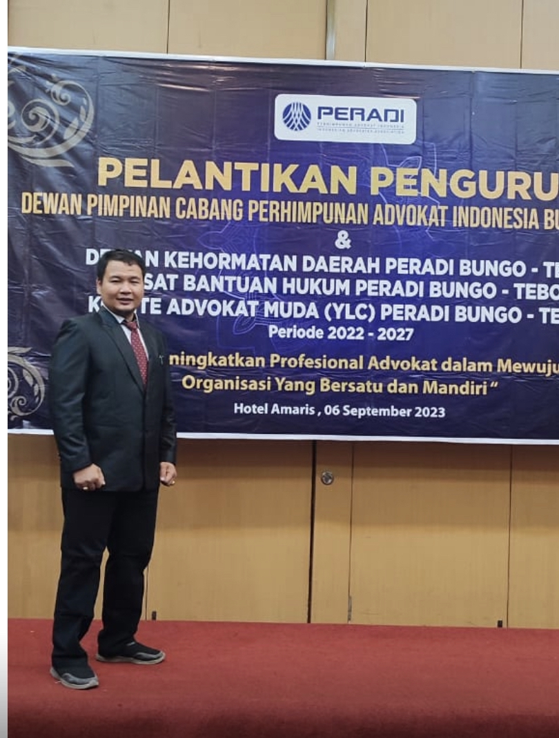 Ketua Advokat Muda (YLC)PERADI Bungo-Tebo Sayangkan Adanya Oknum Pejabat Dinas PMD Tebo Lakukan Pungutan Iuran Kepada Para Kades Untuk Acara Pengukuhan Perpanjangan SK Kades