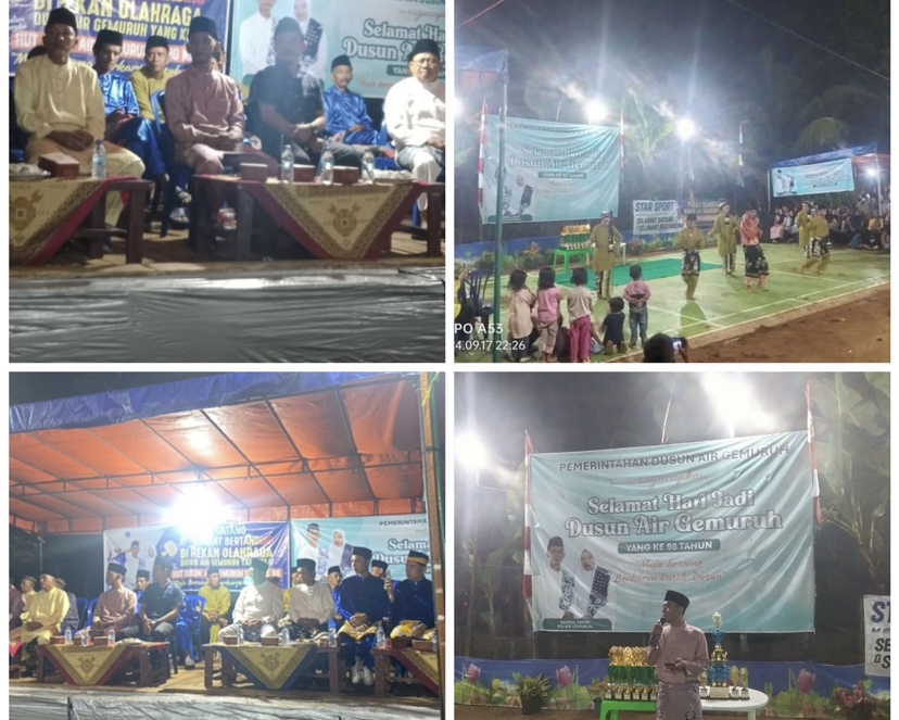 Malam Puncak Peringatan Hari Jadi Dusun Air Gemuruh Ke 98, Berlangsung Sukses dan Khidmat