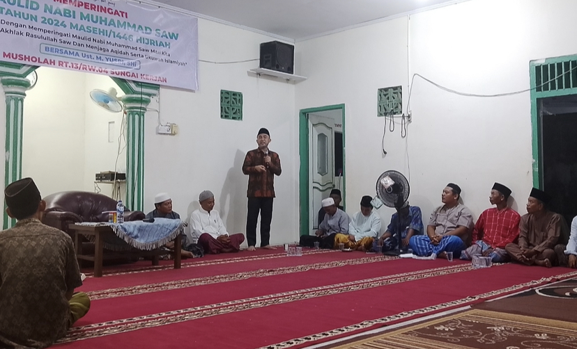 H Dedy Putra Hadiri Undangan Peringatan Maulid Nabi Muhammad SAW di Sungai Kerjan