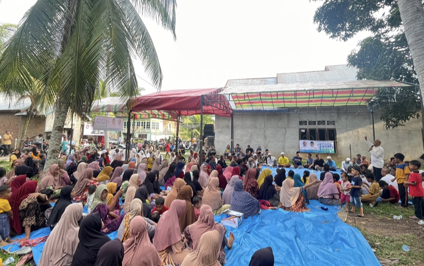 Masyarakat Dusun Sungai Gambir Sambut Misi Perubahan Dedy-Dayat