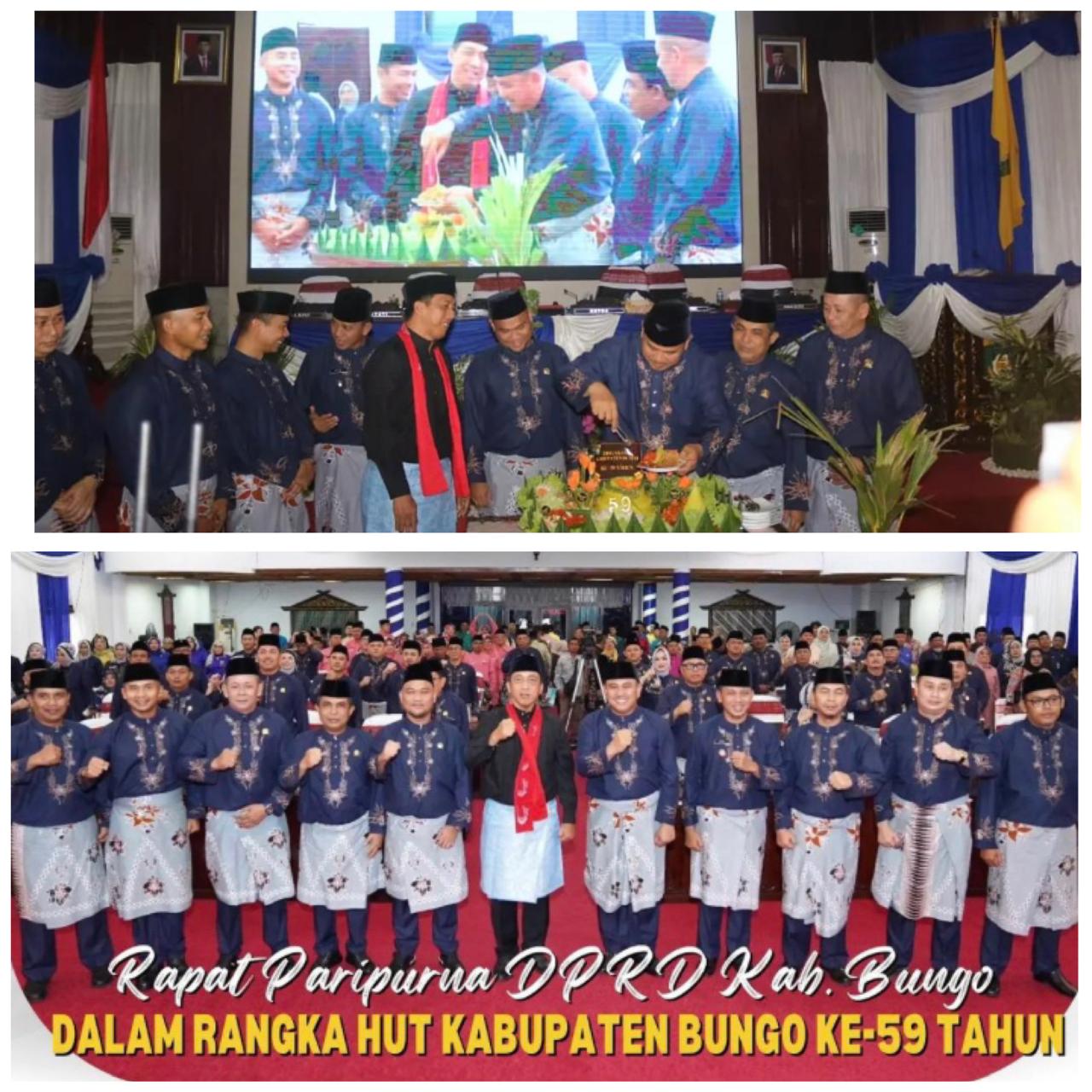 DPRD Kabupaten Bungo Gelar Rapat Paripurna Istimewa Peringati HUT Kabupaten Bungo Ke-59