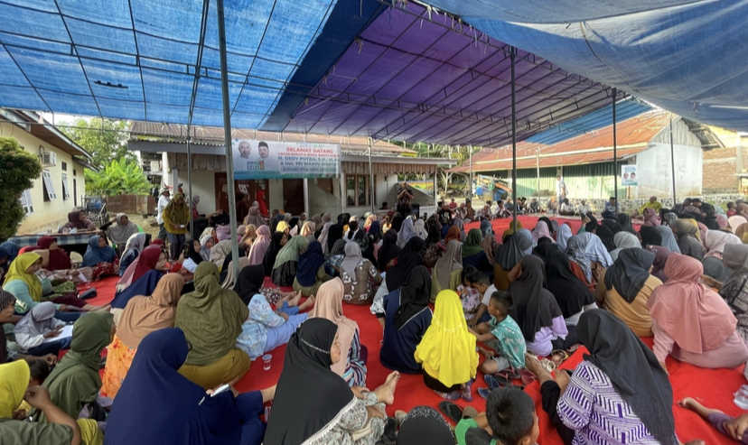 Masyarakat Sungai Pinang Mantap Dukung Paslon 01 Dedy-Dayat