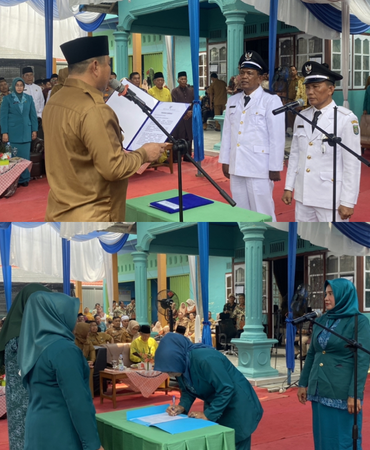 Bupati Bungo H.Mashuri.SP.ME Resmi Melantik Rio PAW Dusun Babeko dan Rio PAW Dusun Tanjung Menanti