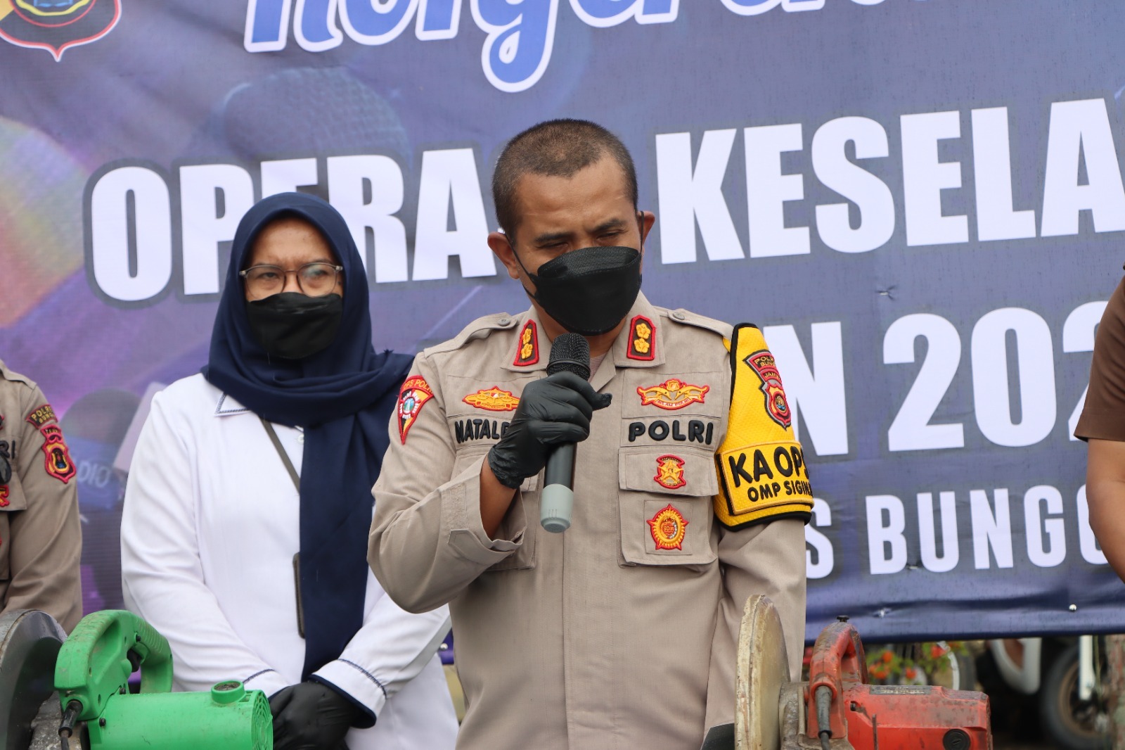 Kapolres Bungo Gelar Konferensi Pers Hasil Operasi Keselamatan 2025,148 Unit Knalpot Brong Dimusnahkan