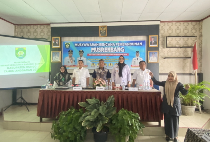 Hadiri Musrenbang Tingkat Kecamatan Bathin II Babeko,Ketua DPRD Bungo Tekankan Pembangunan Beorientasi Kepentingan Umum