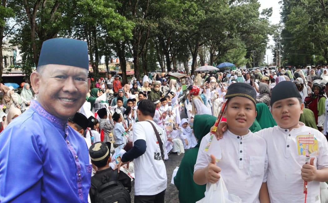 Wabup H Khafid Apresiasi,Ribuan Murid SD IT Gelar Pawai Akbar Sambut Ramadhan 1446 H