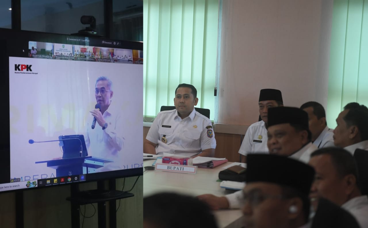 Bupati H M Syukur Ikuti Zoom Meeting Peluncuran(IPKD) MCP 2025