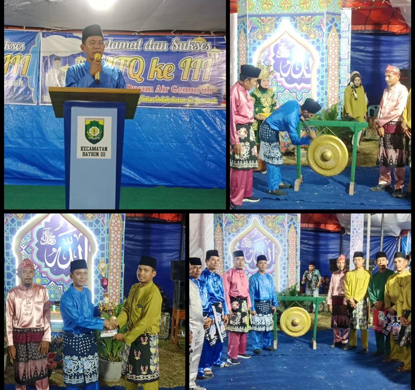MTQ Tingkat Dusun Air Gemuruh Ke-111 Resmi Dibuka Rio Sahrul : Mari Kita Wujudkan Generasi Cinta Alqur’an