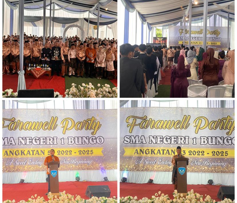 Dihadiri Bupati Bungo, Firewell Party 2025 SMA Negeri 1 Bungo Berlangsung Meriah dan Penuh Haru