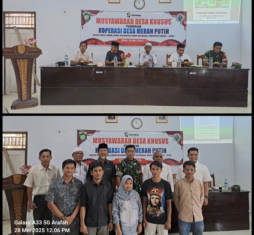 Koperasi Merah Putih Dusun Pasar Lubuk Landai Sukses Dibentuk, Rio H.Handi Fauzan : Kita Pilih Generasi Muda Yang Berkompeten di Bidangnya Masing-masing