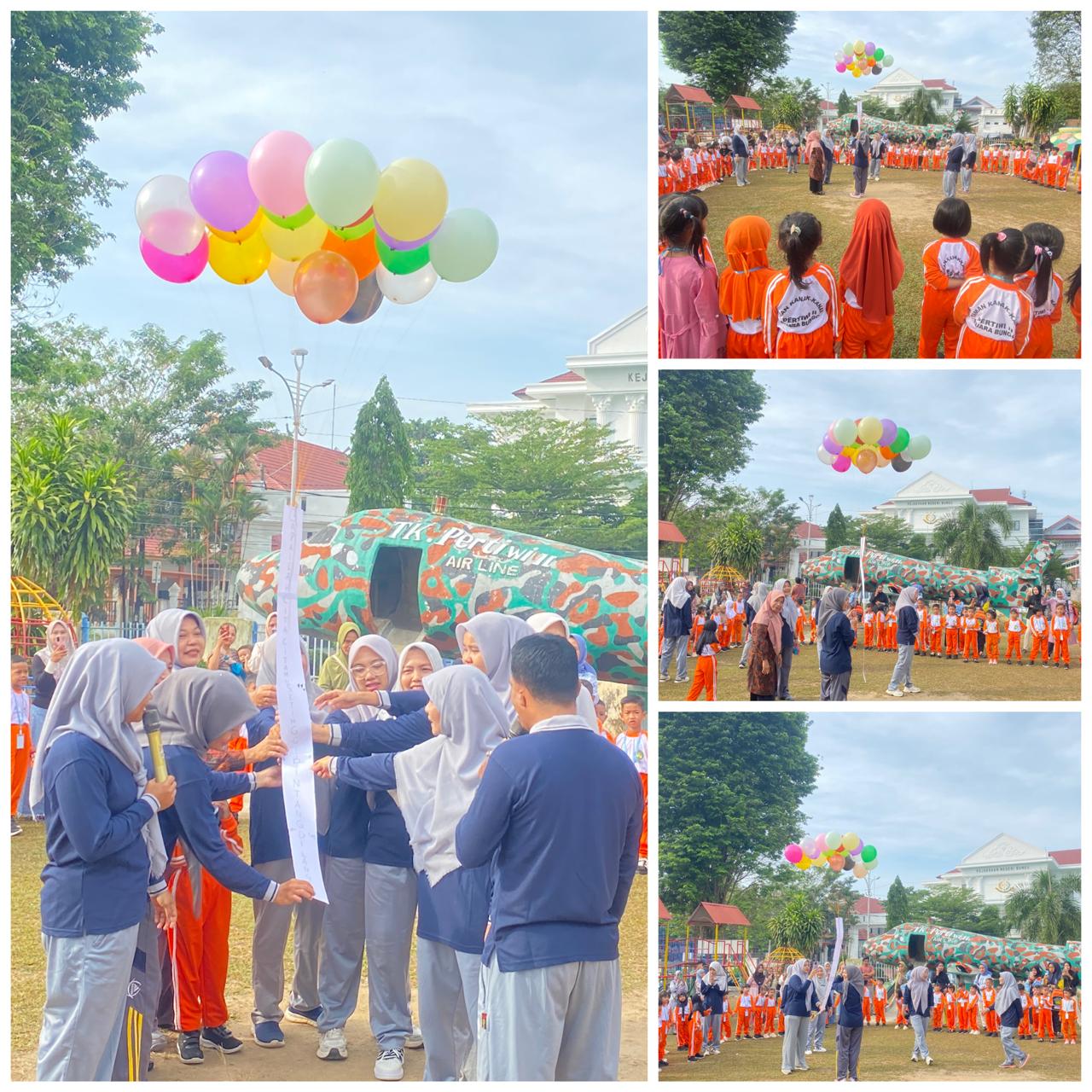 Ditandai Dengan Pelepasan Balon Ke Udara, Penutupan MPLS TK Pertiwi II Muara Bungo Berlangsung Meriah dan Penuh Haru