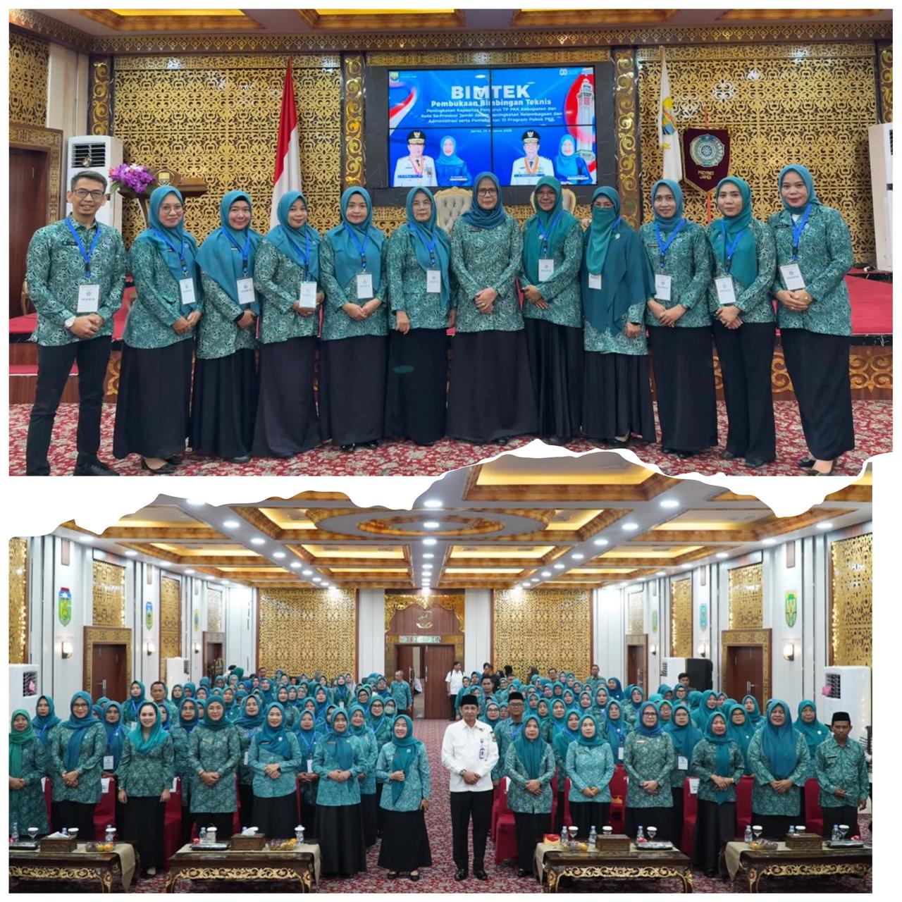 Dorong Optimalisasi Peran, Ketua TP PKK Kabupaten Bungo Beserta Sekretaris dan Ketua Pokja I s/d IV Ikuti Bimtek Peningkatan Kapasitas Kelembagaan TP PKK Kabupaten/Kota Se-Provinsi Jambi