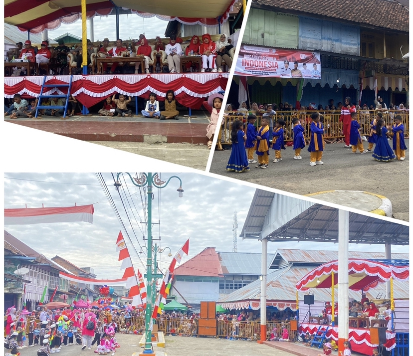 Semarak HUT RI Ke-80, Pawai Pembangunan Kecamatan Tanah Sepenggal Berlangsung Sukses dan Meriah