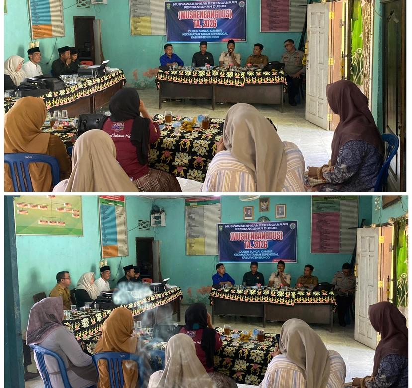 Serap Aspirasi Masyarakat, Pemdus Sungai Gambir Sukses Gelar MusrenbangDus TA 2026