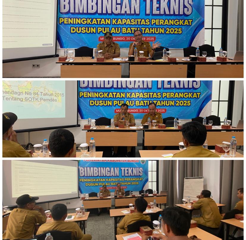 Guna Tingkatkan Kapasitas Kinerja Perangkat Dusun, Pemdus Pulau Batu Sukses Gelar Kegiatan  BIMTEK Perangkat Dusun Pulau Batu