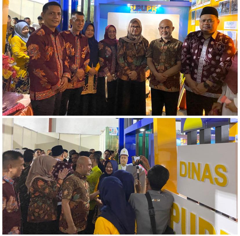 Dikunjungi Bupati Bungo , Stand Pameran Pembangunan Dinas PUPR Tampil Inovatif di HUT Bungo Ke 60