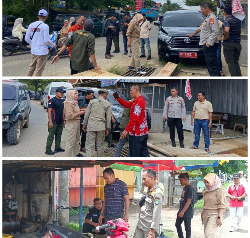 Wujudkan Langkah Program Revitalisasi Kota, Dinas Perkim Bungo dan Tim Terpadu Beri Pembinaan dan Arahan Penataan PKL Yang Berjualan di Trotoar dan Badan Jalan