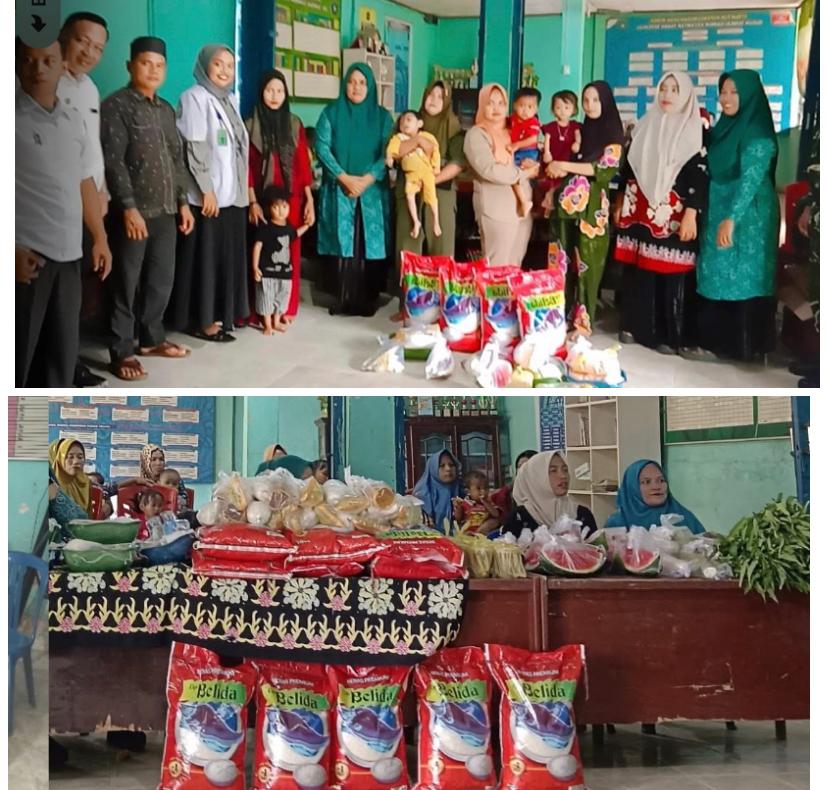 Upaya Menurunkan Angka Stunting, Pemdus Sungai Gambir Gelar Pemberian Bantuan Tambahan Makanan Untuk Anak-Anak Penderita Stunting