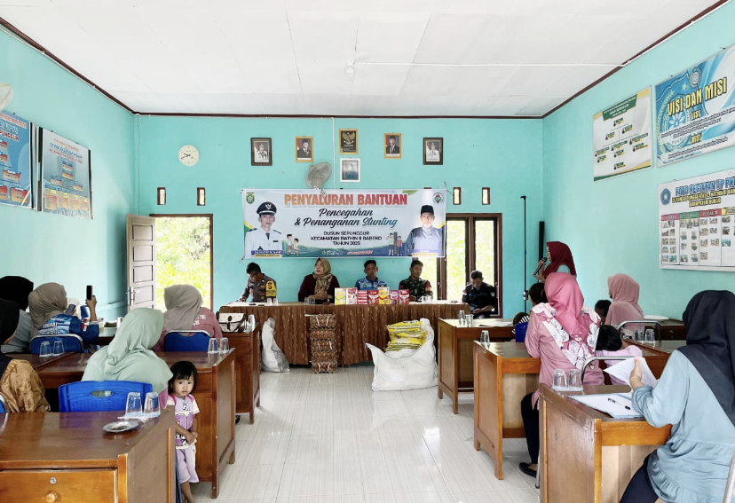Upaya Menurunkan Angka Stunting, Pemdus Sepunggur Melaksanakan Penyaluran Bantuan Pencegahan dan Penanganan Stunting